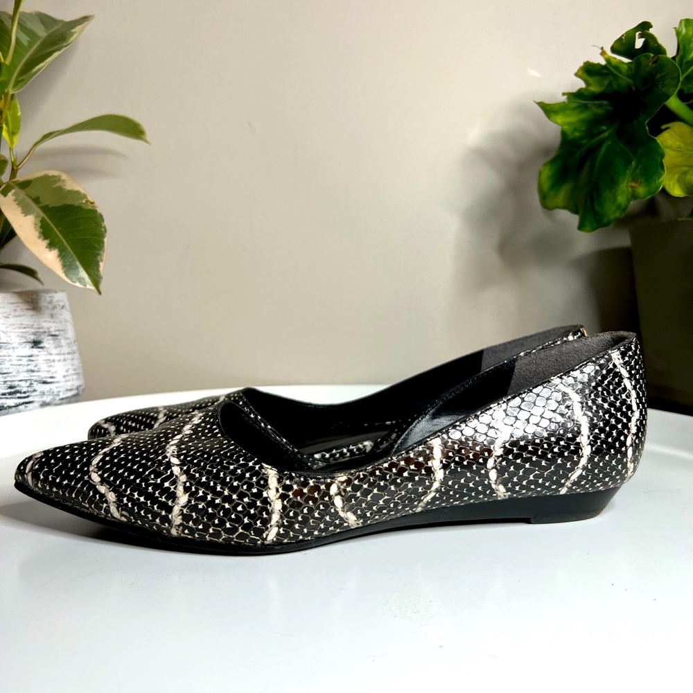 Sigerson Morrison Reptile Print Flats